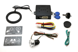 Universal RFID 12V Ignition Switch Engine Start Push Button System Anti Theft Kit – Silver Push-Start Button