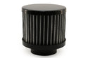 Steel Cotton Filter Breather – Clamp-On 1-3/8" Neck - High-Flow Air Breather Filter - Black