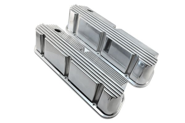 Aluminum Tall Pentroof Valve Covers – Fits 1962–1985 Ford 289 / 302 / 347 / 351W / 427 – Polished