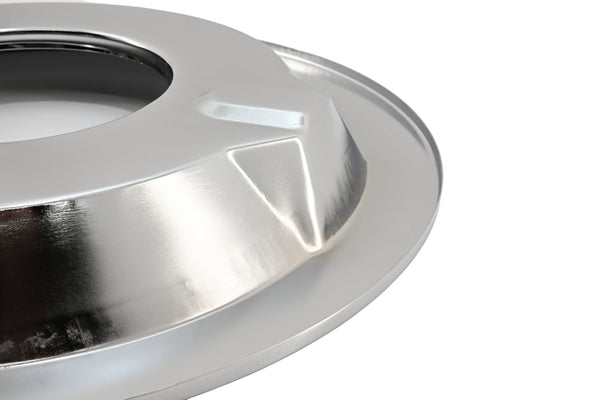 Steel 14" Round Air Cleaner Assembly with 1-1/4" Recessed Base – Chrome