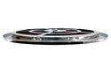 Cotton Universal Top-Flow Round Washable Air Cleaner Top – Red Filter with Chrome Ring