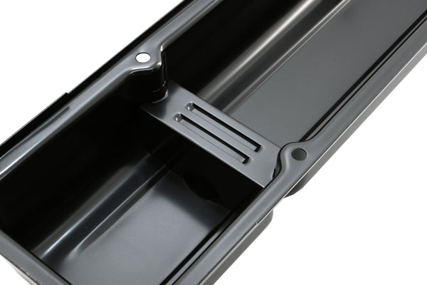 STEEL 1958-86 CHEVY SB 283-400 1 HOLE / 2 HOLE SCREW IN SHORT VALVE COVERS -BAFFLED-BLACK