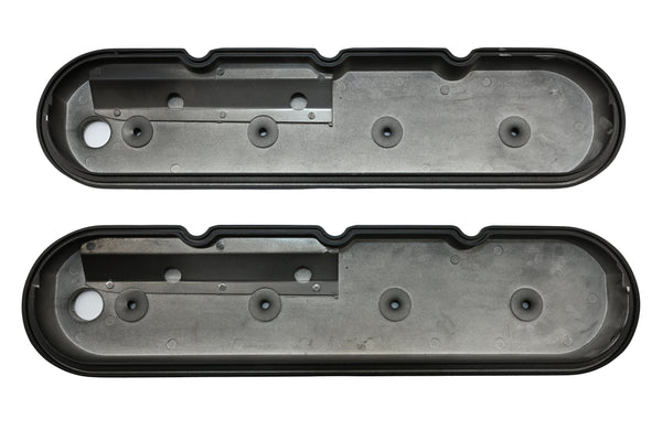 Aluminum Chevy GM LS Engines Retro Finned Valve Covers – Black