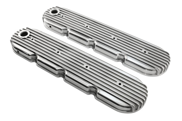 Aluminum Chevy GM LS Engines Retro Finned Valve Covers – Polished