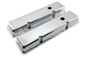 Polished Aluminum Ball Milled Valve Covers – Fits 1958–1986 Chevy Small Block 283 / 305 / 327 / 350 / 400 – Short Style – Baffled