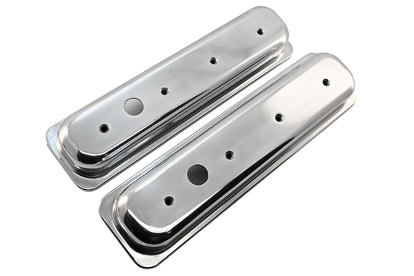 Aluminum 1987–97 Chevy Short Valve Covers Center Bolt – Smooth – Polished