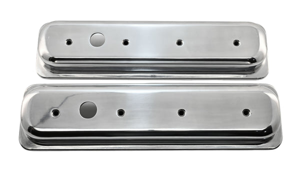 Aluminum 1987–97 Chevy Short Valve Covers Center Bolt – Smooth – Polished