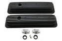 Aluminum 1987–97 Chevy Short Valve Covers Center Bolt – Full Finned – Black