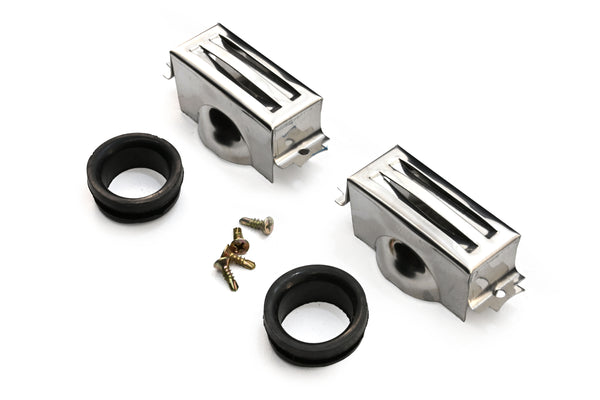 Aluminum 1987–97 Chevy Short Valve Covers Center Bolt – Full Finned – Black