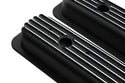 Aluminum 1987–97 Chevy Short Valve Covers Center Bolt – Full Finned – Black
