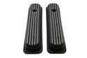 Aluminum 1987–97 Chevy Short Valve Covers Center Bolt – Full Finned – Black