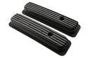 Aluminum 1987–97 Chevy Short Valve Covers Center Bolt – Full Finned – Black