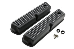 Aluminum Ford Small Block 289-302-351W-5.0L Tall Full Finned Valve Covers – Black Finish