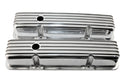 Aluminum Tall Valve Covers Fits 1958–86 Chevy Small Block 283/305 / 327/350 / 383/400 – Full Finned – Polished Finish