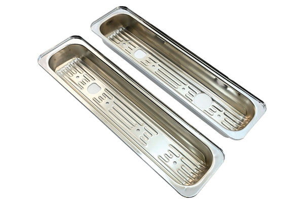 1987-00 CHEVY-GMC 5.0L & 5.7L CENTER BOLT STEEL VALVE COVER CAPS - CHROME
