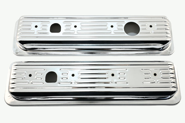 1987-00 CHEVY-GMC 5.0L & 5.7L CENTER BOLT STEEL VALVE COVER CAPS - CHROME