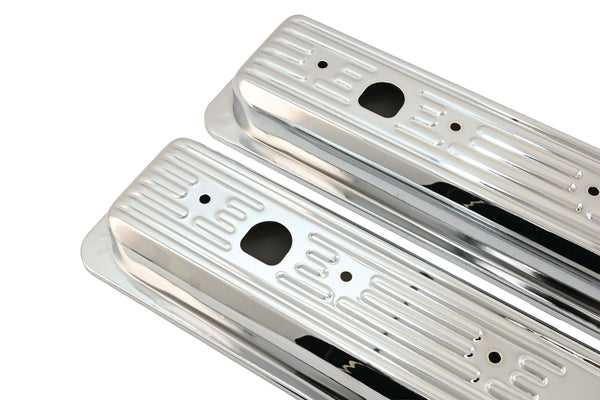 1987-00 CHEVY-GMC 5.0L & 5.7L CENTER BOLT STEEL VALVE COVER CAPS - CHROME