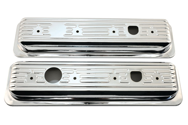1987-00 CHEVY-GMC 5.0L & 5.7L CENTER BOLT STEEL VALVE COVER CAPS - CHROME