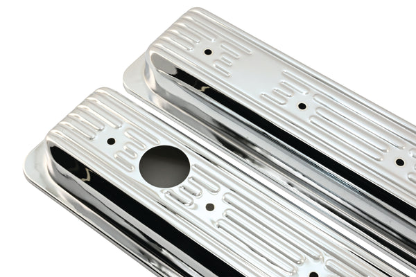 1987-00 CHEVY-GMC 5.0L & 5.7L CENTER BOLT STEEL VALVE COVER CAPS - CHROME