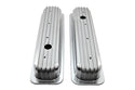 Aluminum 1987–97 Chevy Short Valve Covers Center Bolt – Full Finned – Polished
