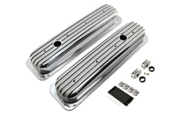Aluminum 1987–97 Chevy Short Valve Covers Center Bolt – Full Finned – Polished