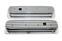 Aluminum 1987–97 Chevy Short Valve Covers Center Bolt – Full Finned – Polished