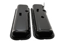 1965-72 CHEVY BIG BLOCK 396-427-454 SHORT OEM STYLE STEEL VALVE COVERS W- DRIPPER RAILS - BLACK