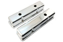 1958-86 STEEL CHEVY SMALL BLOCK 283-305-327-350-400 TALL SMOOTH VALVE COVERS - CHROME