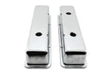 1958-86 STEEL CHEVY SMALL BLOCK 283-305-327-350-400 TALL SMOOTH VALVE COVERS - CHROME