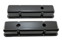 1958-86 STEEL CHEVY SMALL BLOCK 283-305-327-350-400 TALL SMOOTH VALVE COVERS - BLACK