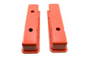 1958-86 STEEL CHEVY SMALL BLOCK 283-305-327-350-400 TALL SMOOTH VALVE COVERS - ORANGE
