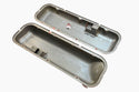 Steel OEM‑Style Short Valve Covers Fits 1965–1972 Big Block Chevy BBC 396‑427‑454 – Recessed Corner – 1–2 Holes – Orange (With Dripper Rails)