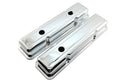 1958-86 CHEVY SMALL BLOCK 283-305-327-350-400 OEM STYLE SHORT VALVE COVERS - CHROME