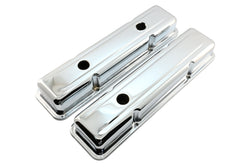 1958-86 CHEVY SMALL BLOCK 283-305-327-350-400 OEM STYLE SHORT VALVE COVERS - CHROME
