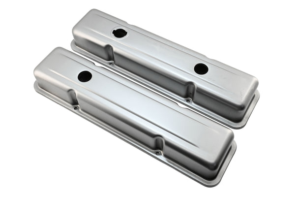 1958-86 CHEVY SMALL BLOCK 283-305-327-350-400 OEM STYLE SHORT VALVE COVERS - RAW