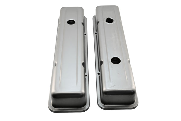 1958-86 CHEVY SMALL BLOCK 283-305-327-350-400 OEM STYLE SHORT VALVE COVERS - RAW