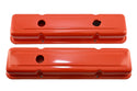 1958-86 CHEVY SMALL BLOCK 283-305-327-350-400 OEM STYLE SHORT VALVE COVERS - ORANGE