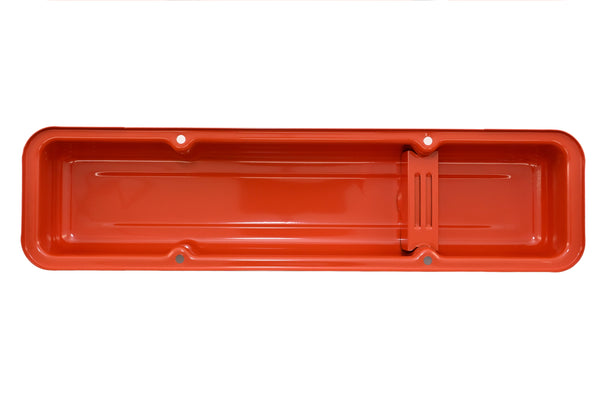 1958-86 CHEVY SMALL BLOCK 283-305-327-350-400 OEM STYLE SHORT VALVE COVERS - ORANGE