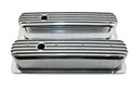 Aluminum 1987–97 Chevy Center Bolt Tall Valve Covers – Finned – Polished