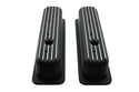 Aluminum 1987–97 Chevy Center Bolt Tall Valve Covers – Finned – Black
