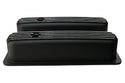 Aluminum 1987–97 Chevy Center Bolt Tall Valve Covers – Finned – Black