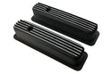 Aluminum 1987–97 Chevy Center Bolt Tall Valve Covers – Finned – Black