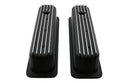 Aluminum 1987–97 Chevy Center Bolt Tall Valve Covers – Finned – Black