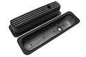 Aluminum 1987–97 Chevy Center Bolt Tall Valve Covers – Finned – Black
