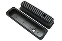 Aluminum 1987–97 Chevy Center Bolt Tall Valve Covers – Finned – Black