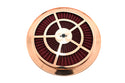 Cotton Universal Top-Flow Round Washable Air Cleaner Top – Red Filter with Copper Ring