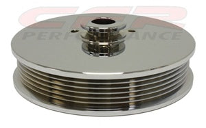 CFR Performance Compatible/Replacement Billet Aluminum 1979–93 Ford Mustang 5.0 Power Steering Pulley - Chrome