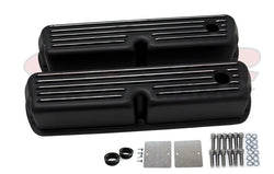 Aluminum Ford Small Block 289-302-351W-5.0L Tall Full Finned Valve Covers – Black Finish