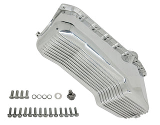 CFR Performance Aluminum 1958–79 Chevy SB 262–400 Stock Capacity Oil Pan – Retro Finned – Polished