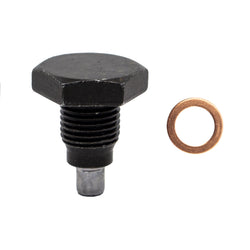 CFR STEEL MAGNETIC DRAIN PLUG W / 1 COPPER WASHER 1/2"-20 RH 1 X HZ-9065 - BLACK H4 4X5